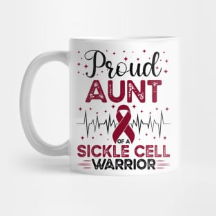 Proud Aunt Of A Sickle Cell Warrior Sickle Cell Awareness Mug